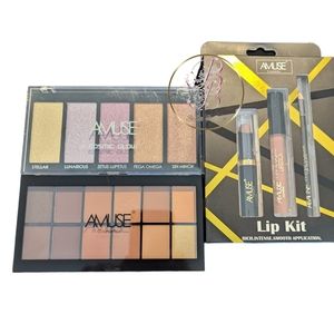 Amuse Cosmetics Professional Makeup Set Eyeshadow & Highlight Palette Lip kit